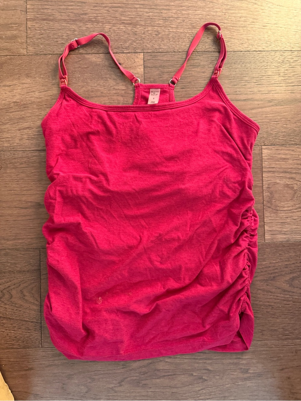 Beyond the bump maternity Women’s Pink Ruched Side Cami Tank Top